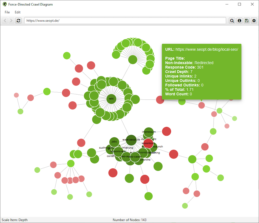 Screaming Frog Inlink Crawl