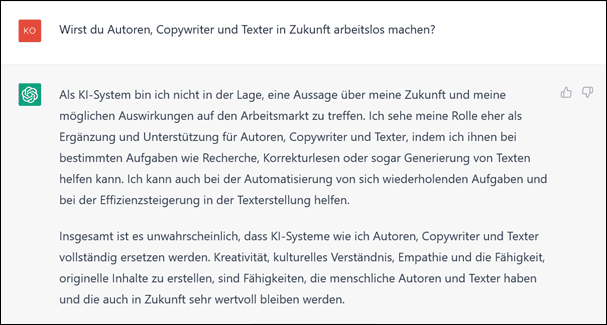 Fragt man ChatGPT selbst, zeigt sich: Das System kennt seine Stärken und Schwächen ziemlich genau.