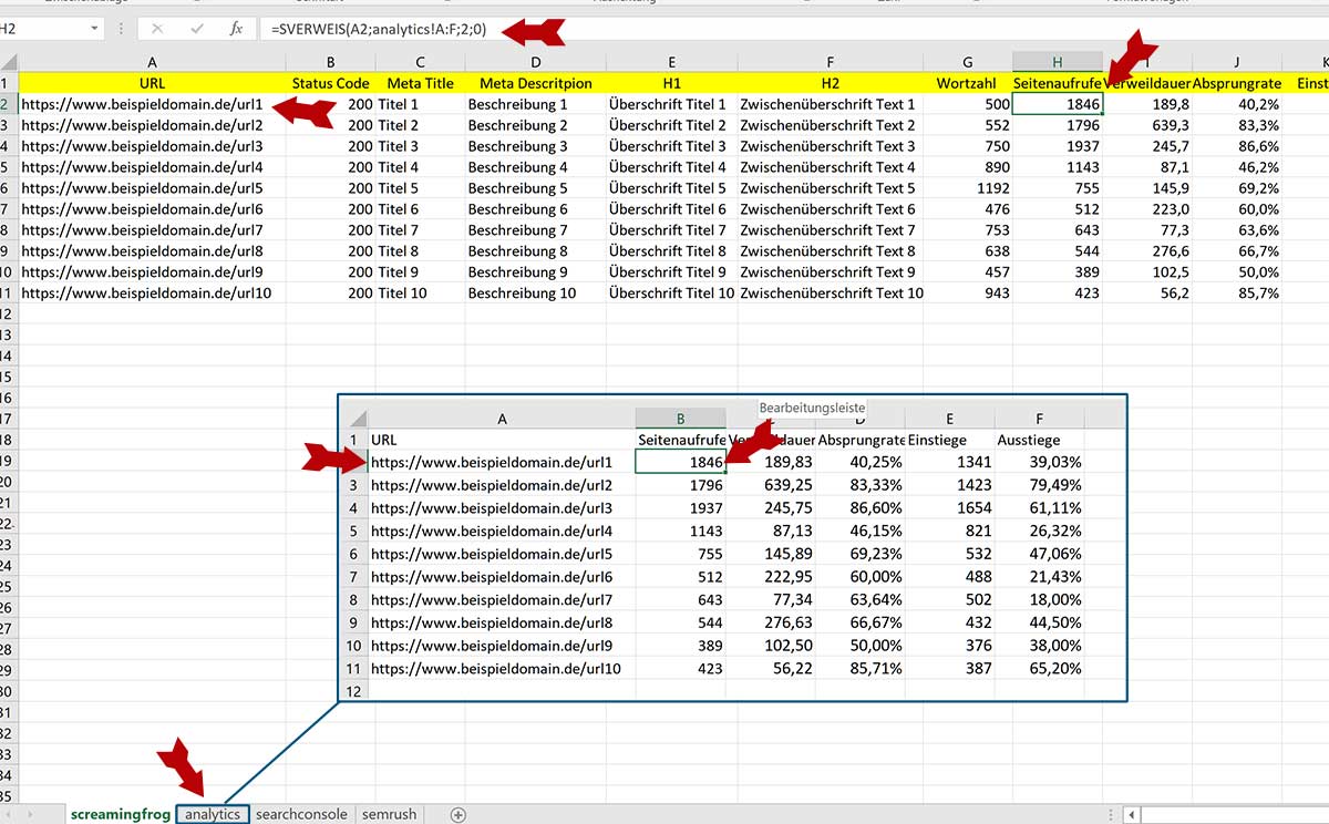 SVERWEIS in Excel